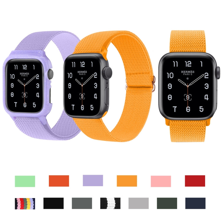 8-shaped Buckle Nylon Watch Band For Apple Watch Ultra 49mm&Watch Ultra 2 49mm / Series 9&8&7 45mm / SE 3&SE 2&6&SE&5&4 44mm / 3&2&1 42mm(Dark Blue) by bashfashion