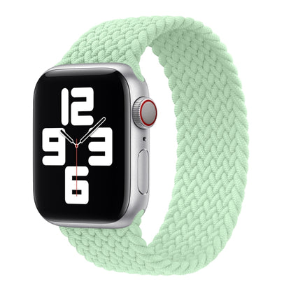 Metal Head Braided Nylon Solid Color Watch Band For Apple Watch Ultra 49mm&Watch Ultra 2 49mm / Series 9&8&7 45mm / SE 3&SE 2&6&SE&5&4 44mm / 3&2&1 42mm, Size:XS 135mm(Green) by bashfashion