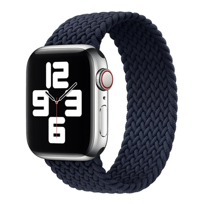 Metal Head Braided Nylon Solid Color Watch Band For Apple Watch Ultra 49mm&Watch Ultra 2 49mm / Series 9&8&7 45mm / SE 3&SE 2&6&SE&5&4 44mm / 3&2&1 42mm, Size:XS 135mm(Charcoal) by bashfashion