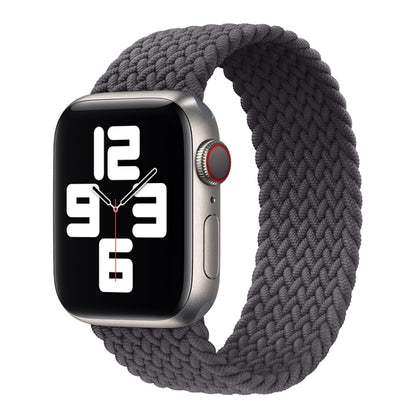 Metal Head Braided Nylon Solid Color Watch Band For Apple Watch Ultra 49mm&Watch Ultra 2 49mm / Series 9&8&7 45mm / SE 3&SE 2&6&SE&5&4 44mm / 3&2&1 42mm, Size:XS 135mm(Grey) by bashfashion