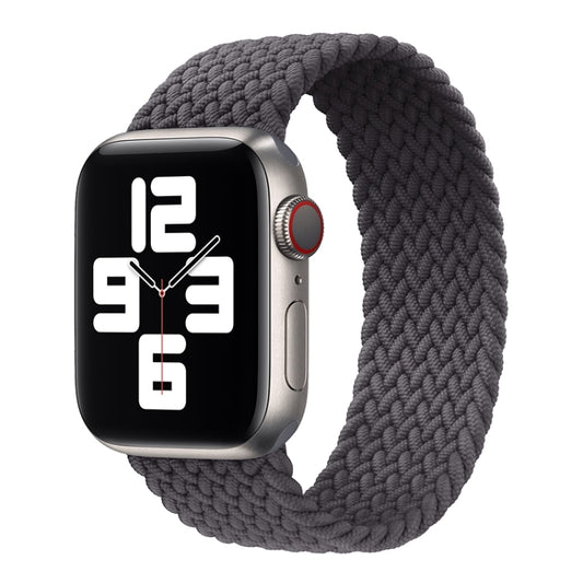 Metal Head Braided Nylon Solid Color Watch Band For Apple Watch Ultra 49mm&Watch Ultra 2 49mm / Series 9&8&7 45mm / SE 3&SE 2&6&SE&5&4 44mm / 3&2&1 42mm, Size:XS 135mm(Grey) by bashfashion
