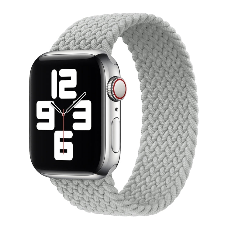 Metal Head Braided Nylon Solid Color Watch Band For Apple Watch Ultra 49mm&Watch Ultra 2 49mm / Series 9&8&7 45mm / SE 3&SE 2&6&SE&5&4 44mm / 3&2&1 42mm, Size:XS 135mm(Pearl White) by bashfashion