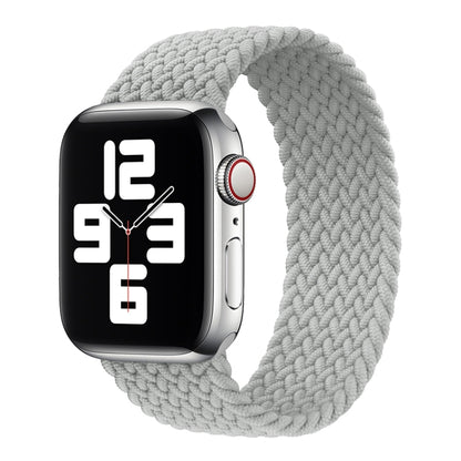Metal Head Braided Nylon Solid Color Watch Band For Apple Watch Ultra 49mm&Watch Ultra 2 49mm / Series 9&8&7 45mm / SE 3&SE 2&6&SE&5&4 44mm / 3&2&1 42mm, Size:XS 135mm(Pearl White) by bashfashion