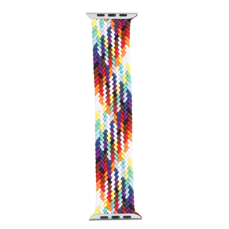 Rainbow Braided Single Loop Watch Band, Size: M 150mm For Apple Watch Ultra 49mm&Watch Ultra 2 49mm / Series 9&8&7 45mm / SE 3&SE 2&6&SE&5&4 44mm / 3&2&1 42mm(Rainbow Colors) by bashfashion