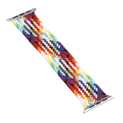 Rainbow Braided Single Loop Watch Band, Size: M 150mm For Apple Watch Ultra 49mm&Watch Ultra 2 49mm / Series 9&8&7 45mm / SE 3&SE 2&6&SE&5&4 44mm / 3&2&1 42mm(Rainbow Colors) by bashfashion