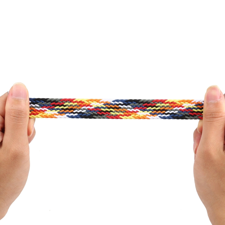Rainbow Braided Single Loop Watch Band, Size: M 145mm For Apple Watch Series 9&8&7 41mm / SE 3&SE 2&6&SE&5&4 40mm / 3&2&1 38mm(Seven Colors) by bashfashion