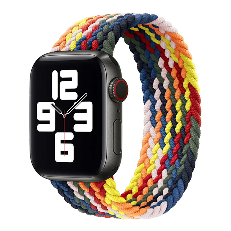 Rainbow Braided Single Loop Watch Band, Size: L 155mm For Apple Watch Series 9&8&7 41mm / SE 3&SE 2&6&SE&5&4 40mm / 3&2&1 38mm(Seven Colors) by bashfashion