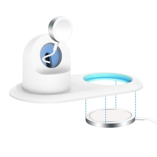 2 In 1 Multi-function Magsafe Charging Stand Holder for Apple Watch / iPhone(White) by bashfashion