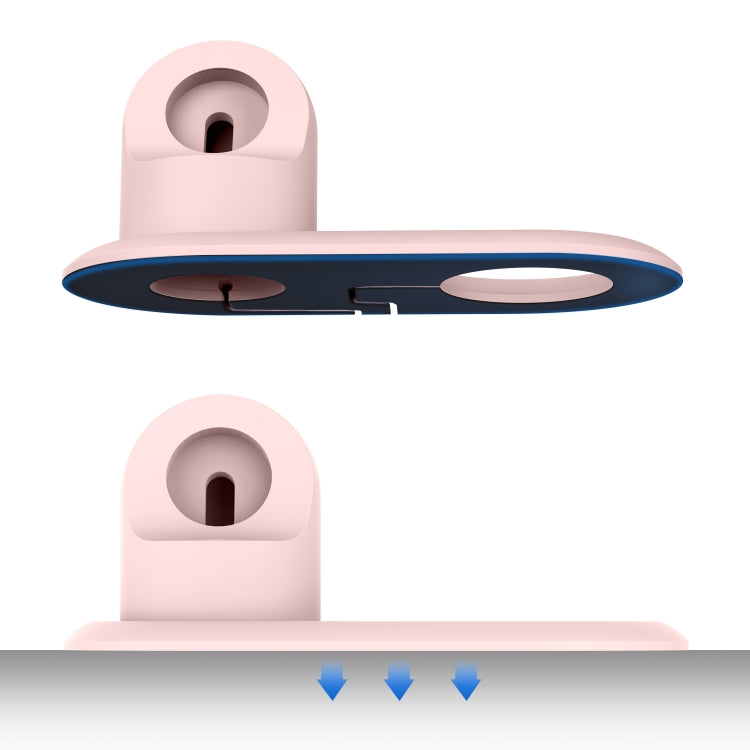 2 In 1 Multi-function Magsafe Charging Stand Holder for Apple Watch / iPhone(Pink) by bashfashion