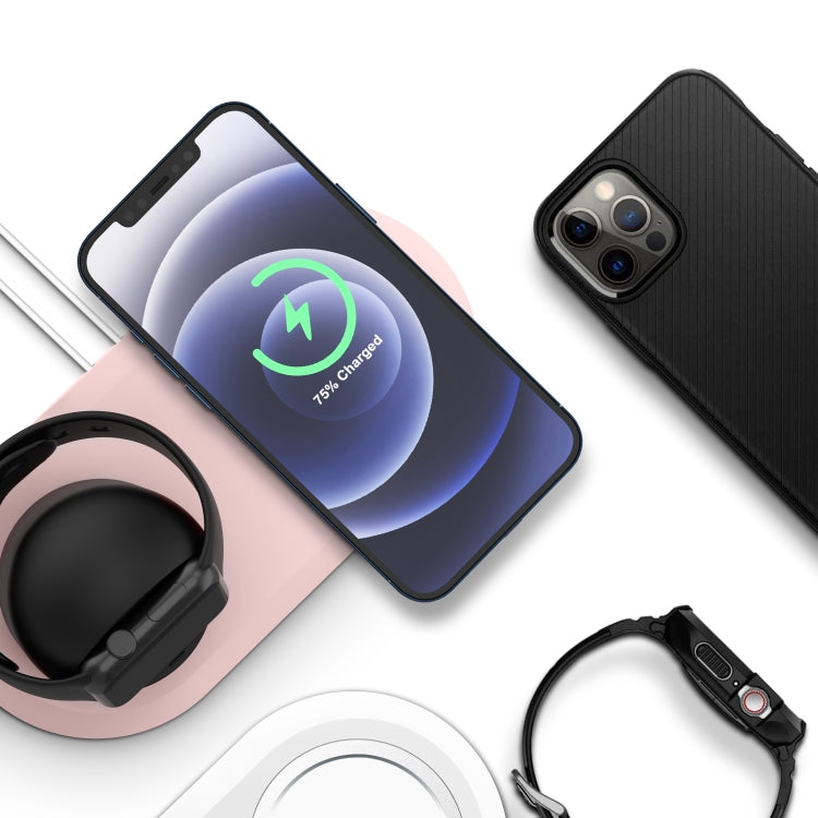 2 In 1 Multi-function Magsafe Charging Stand Holder for Apple Watch / iPhone(Pink) by bashfashion