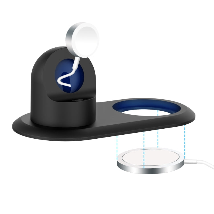 2 In 1 Multi-function Magsafe Charging Stand Holder for Apple Watch / iPhone(Black) by bashfashion