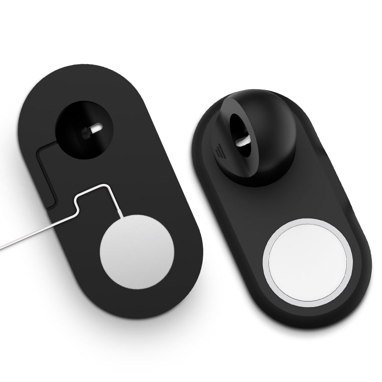 2 In 1 Multi-function Magsafe Charging Stand Holder for Apple Watch / iPhone(Black) by bashfashion