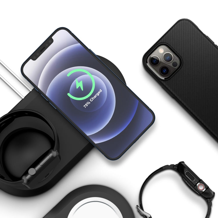 2 In 1 Multi-function Magsafe Charging Stand Holder for Apple Watch / iPhone(Black) by bashfashion