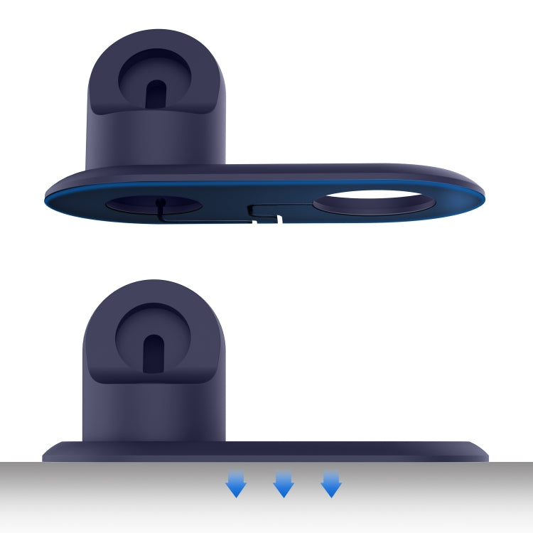 2 In 1 Multi-function Magsafe Charging Stand Holder for Apple Watch / iPhone(Midnight Blue) by bashfashion