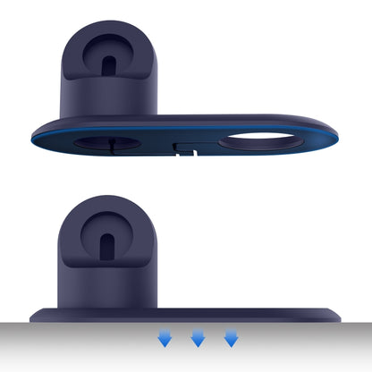 2 In 1 Multi-function Magsafe Charging Stand Holder for Apple Watch / iPhone(Midnight Blue) by bashfashion