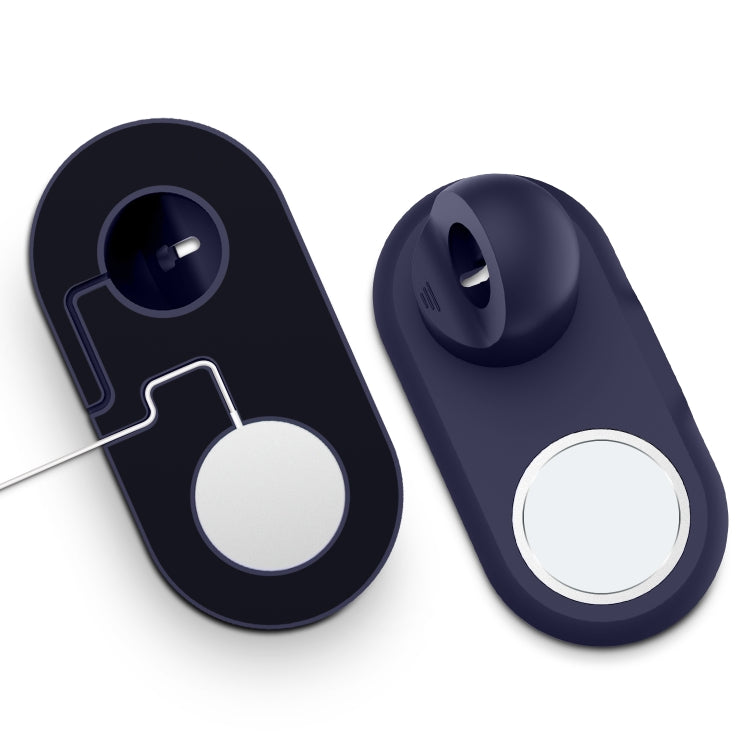 2 In 1 Multi-function Magsafe Charging Stand Holder for Apple Watch / iPhone(Midnight Blue) by bashfashion