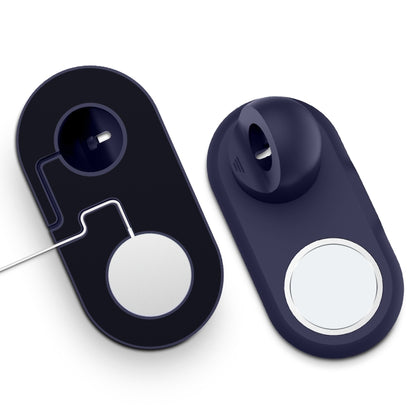 2 In 1 Multi-function Magsafe Charging Stand Holder for Apple Watch / iPhone(Midnight Blue) by bashfashion