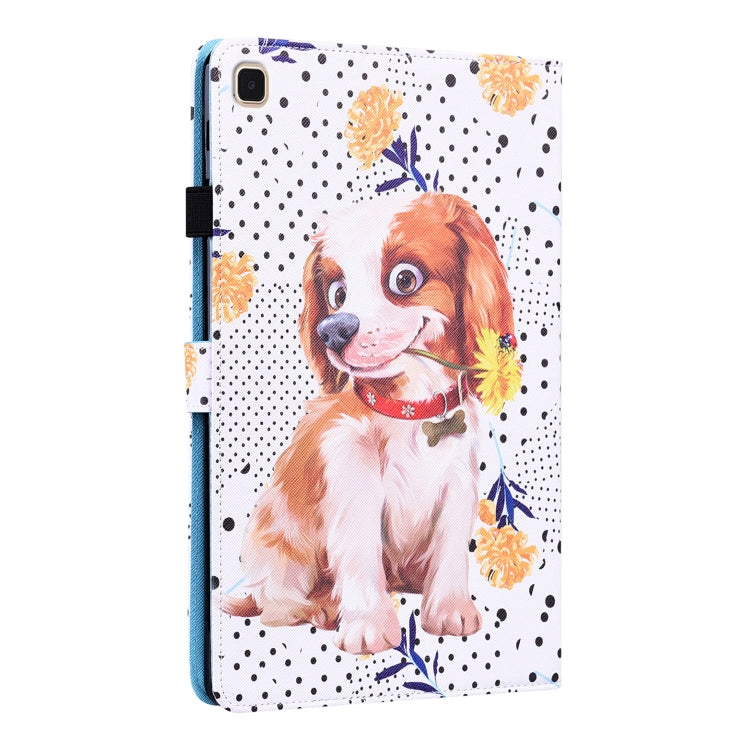 For Samsung Galaxy Tab A7 10.4 2020 SM-T500 / SM-T505 Animal Pattern Horizontal Flip Leather Case with Holder & Card Slots & Photo Frame & Sleep / Wake-up Function(Little Flower dog) by bashfashion