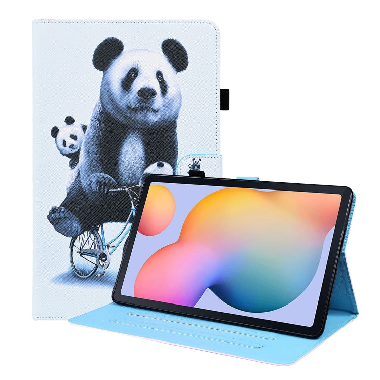 For Samsung Galaxy Tab S6 Lite SM-P610 / SM-P615 Animal Pattern Horizontal Flip Leather Case with Holder & Card Slots & Photo Frame & Sleep / Wake-up Function(Cycling Panda) by bashfashion