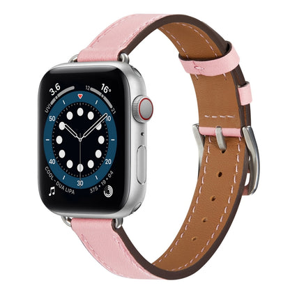 A Style Leather Watch Band Watch Band For Apple Watch Ultra 49mm&Watch Ultra 2 49mm / Series 9&8&7 45mm / SE 3&SE 2&6&SE&5&4 44mm / 3&2&1 42mm(Pink) by bashfashion