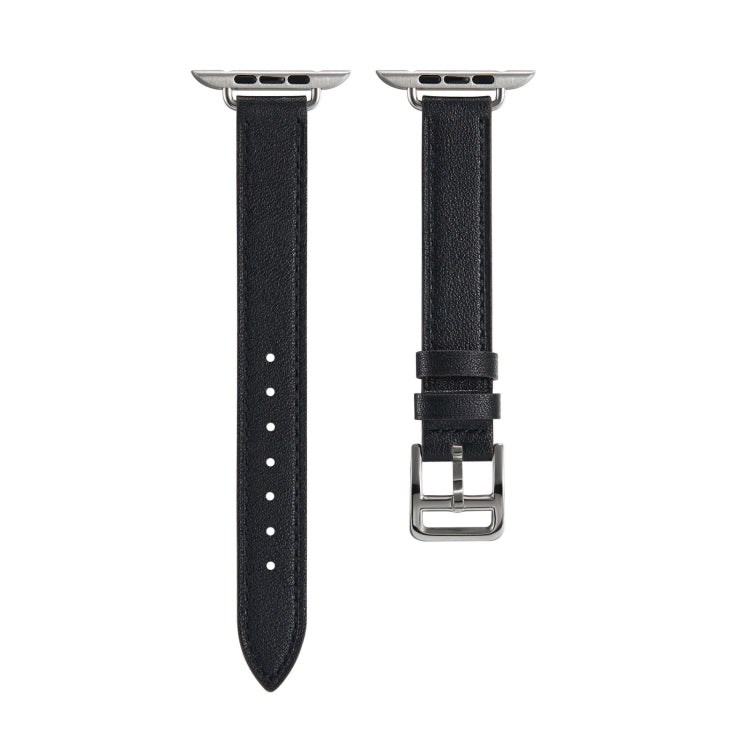 A Style Leather Watch Band Watch Band For Apple Watch Ultra 49mm&Watch Ultra 2 49mm / Series 9&8&7 45mm / SE 3&SE 2&6&SE&5&4 44mm / 3&2&1 42mm(Black) by bashfashion