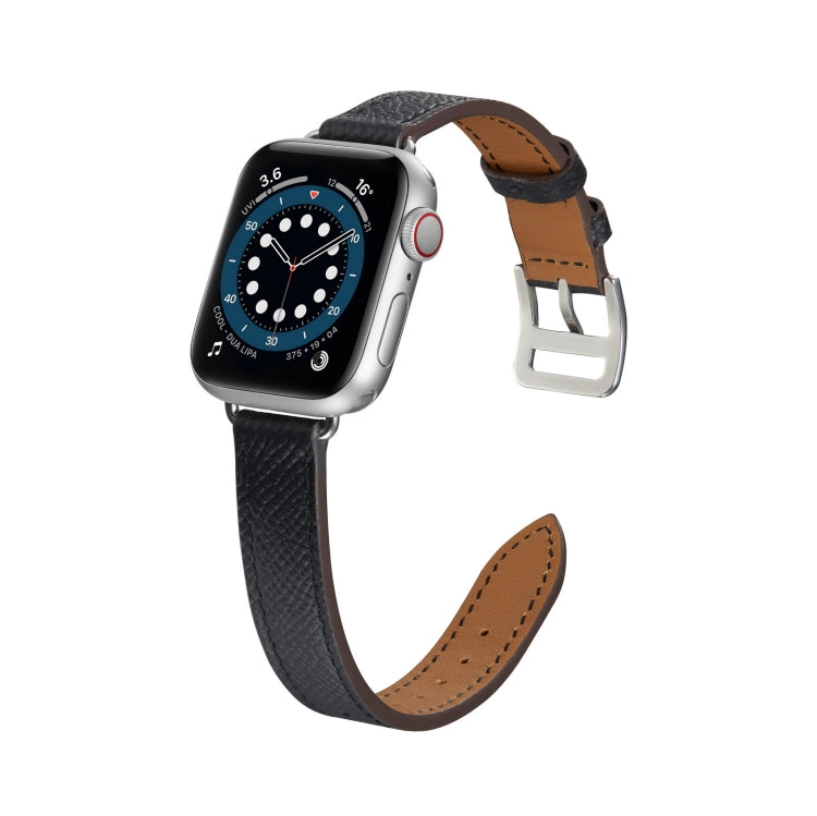 B Style Leather Watch Band Watch Band For Apple Watch Ultra 49mm&Watch Ultra 2 49mm / Series 9&8&7 45mm / SE 3&SE 2&6&SE&5&4 44mm / 3&2&1 42mm(Black) by bashfashion