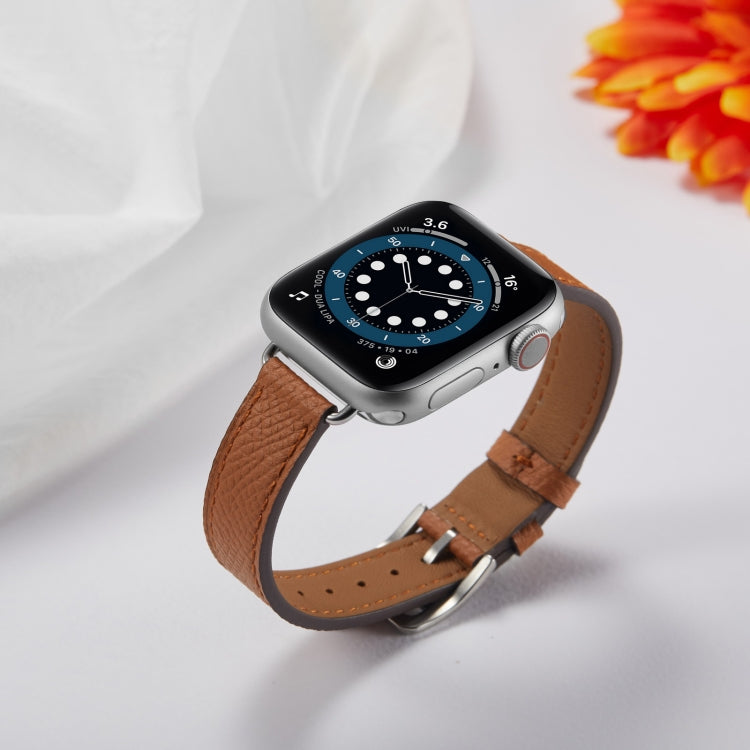 B Style Leather Watch Band Watch Band For Apple Watch Ultra 49mm&Watch Ultra 2 49mm / Series 9&8&7 45mm / SE 3&SE 2&6&SE&5&4 44mm / 3&2&1 42mm(Brown) by bashfashion
