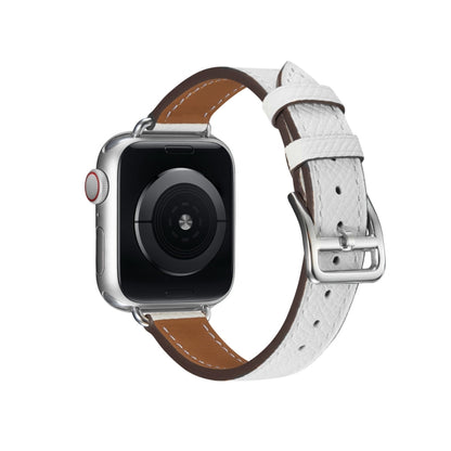 B Style Leather Watch Band Watch Band For Apple Watch Ultra 49mm&Watch Ultra 2 49mm / Series 9&8&7 45mm / SE 3&SE 2&6&SE&5&4 44mm / 3&2&1 42mm(White) by bashfashion