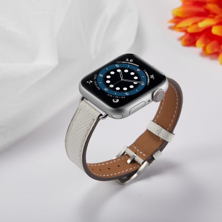 B Style Leather Watch Band Watch Band For Apple Watch Ultra 49mm&Watch Ultra 2 49mm / Series 9&8&7 45mm / SE 3&SE 2&6&SE&5&4 44mm / 3&2&1 42mm(White) by bashfashion