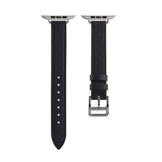 B Style Leather Watch Band Watch Band For Apple Watch Series 9&8&7 41mm / SE 3&SE 2&6&SE&5&4 40mm / 3&2&1 38mm(Black) by bashfashion