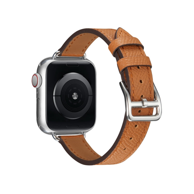 B Style Leather Watch Band Watch Band For Apple Watch Series 9&8&7 41mm / SE 3&SE 2&6&SE&5&4 40mm / 3&2&1 38mm(Brown) by bashfashion