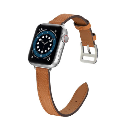 B Style Leather Watch Band Watch Band For Apple Watch Series 9&8&7 41mm / SE 3&SE 2&6&SE&5&4 40mm / 3&2&1 38mm(Brown) by bashfashion
