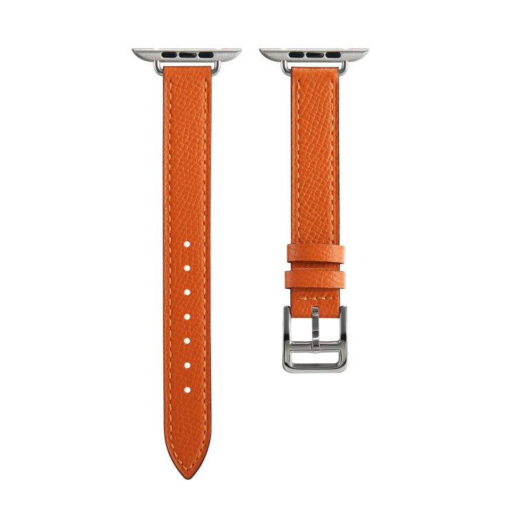 B Style Leather Watch Band Watch Band For Apple Watch Series 9&8&7 41mm / SE 3&SE 2&6&SE&5&4 40mm / 3&2&1 38mm(Orange) by bashfashion