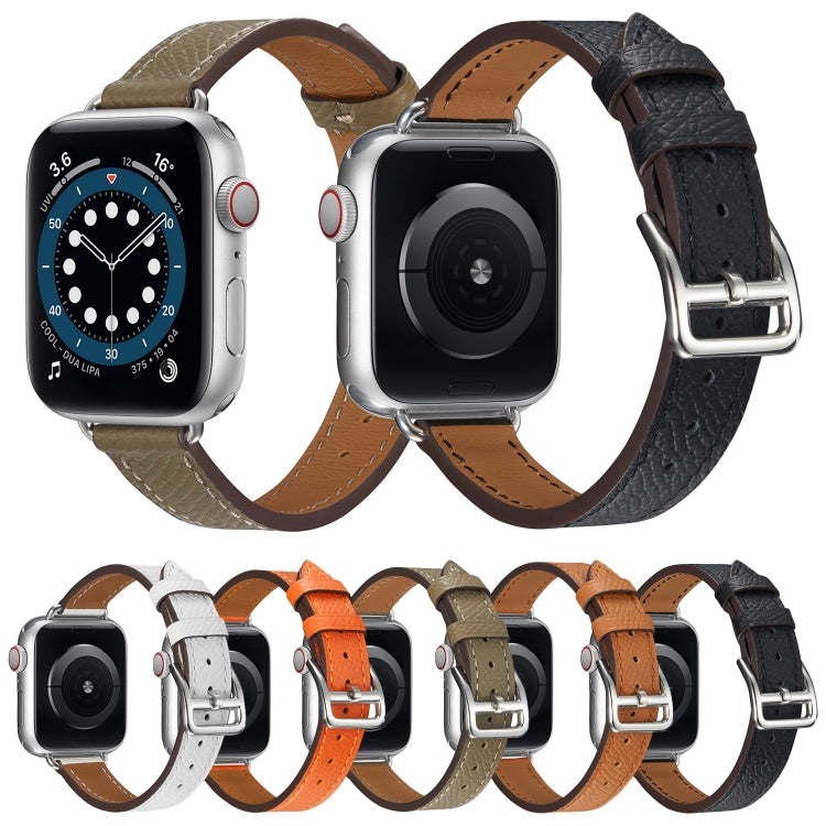B Style Leather Watch Band Watch Band For Apple Watch Series 9&8&7 41mm / SE 3&SE 2&6&SE&5&4 40mm / 3&2&1 38mm(Brown) by bashfashion