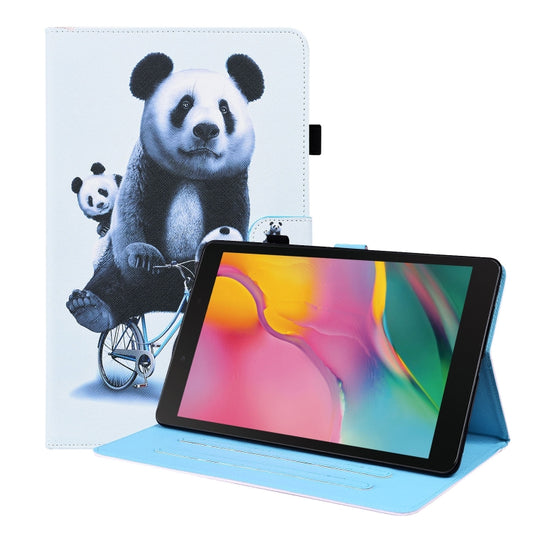 For Samsung Galaxy Tab A 8.0 2019 SM-T290 / SM-T295 Animal Pattern Horizontal Flip Leather Case with Holder & Card Slots & Photo Frame(Cycling Panda) by bashfashion