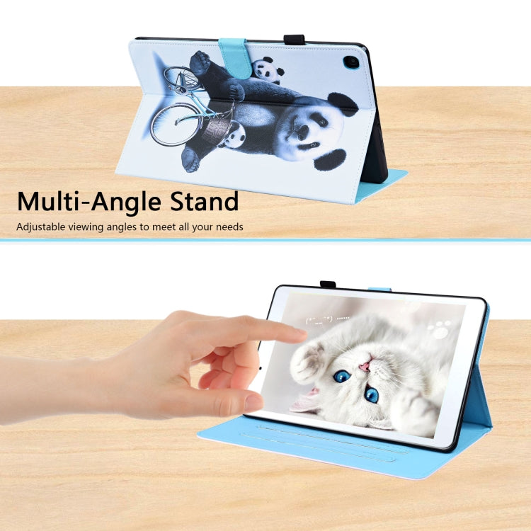 For Samsung Galaxy Tab A 8.0 2019 SM-T290 / SM-T295 Animal Pattern Horizontal Flip Leather Case with Holder & Card Slots & Photo Frame(Cycling Panda) by bashfashion