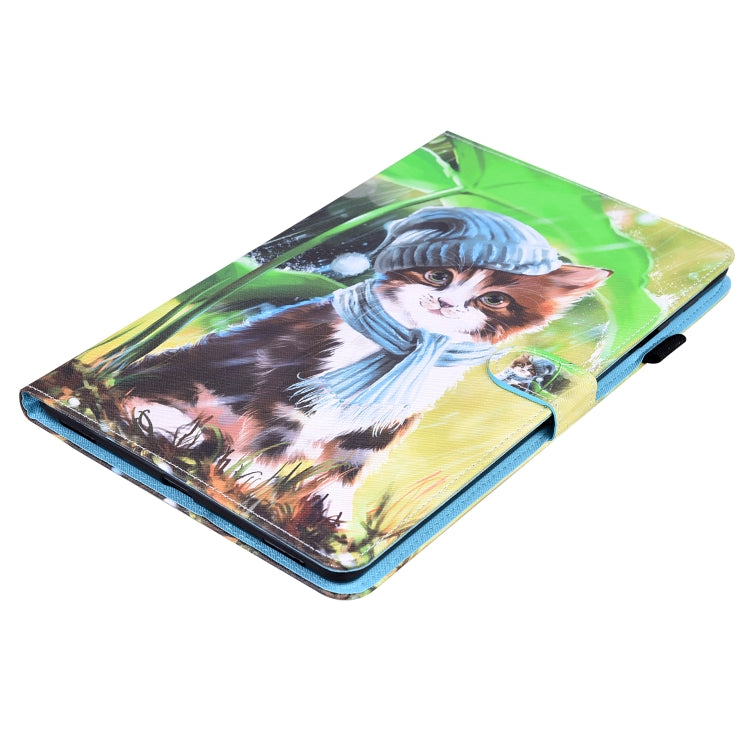 For Samsung Galaxy Tab S5e 10.5 SM-T720 / SM-T725 Animal Pattern Horizontal Flip Leather Case with Holder & Card Slots & Photo Frame(Bib Kitten) by bashfashion