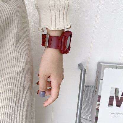 Solid Color Integrated TPU Watch Band For Apple Watch Series 9&8&7 41mm / SE 3&SE 2&6&SE&5&4 40mm / 3&2&1 38mm(Grey) by bashfashion