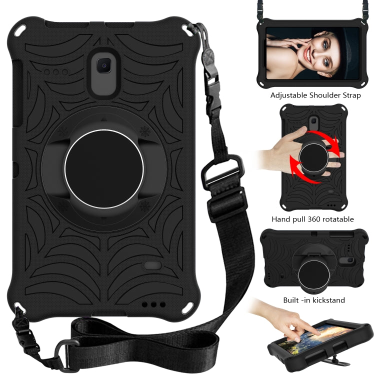 For Samsung Galaxy Tab A 8.0 2018 SM-T387W / SM-T387V & Tab A 8.0 SM-T385 / T380 & Tab 4 T330 & Tab E 8.0 T377 Spider King EVA Protective Case with Adjustable Shoulder Strap & Holder(Black) by bashfashion
