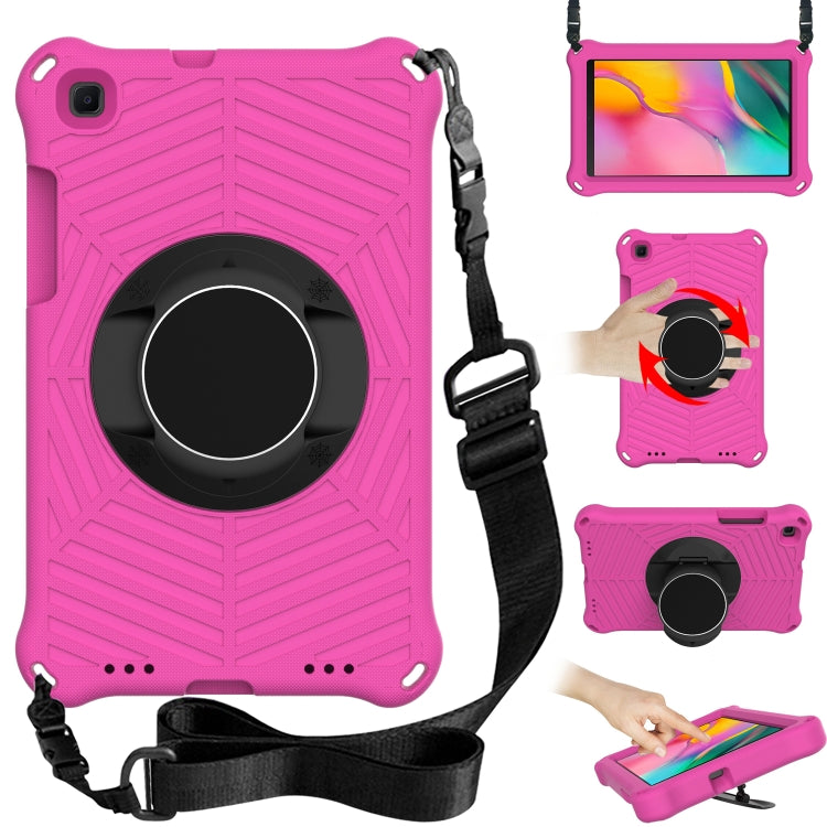 For Samsung Galaxy Tab A 8.0 2019 SM-T290 / SM-T295 Spider King EVA Protective Case with Adjustable Shoulder Strap & Holder(Rose Red) by bashfashion