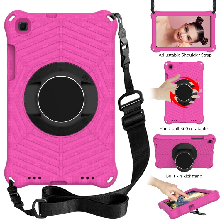 For Samsung Galaxy Tab A 8.0 2019 SM-T290 / SM-T295 Spider King EVA Protective Case with Adjustable Shoulder Strap & Holder(Rose Red) by bashfashion