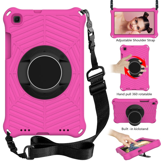For Samsung Galaxy Tab A 8.0 2019 SM-T290 / SM-T295 Spider King EVA Protective Case with Adjustable Shoulder Strap & Holder(Rose Red) by bashfashion