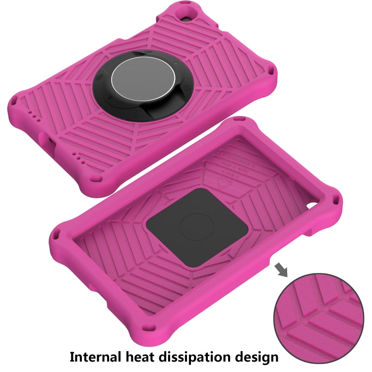 For Samsung Galaxy Tab A 8.0 2019 SM-T290 / SM-T295 Spider King EVA Protective Case with Adjustable Shoulder Strap & Holder(Rose Red) by bashfashion