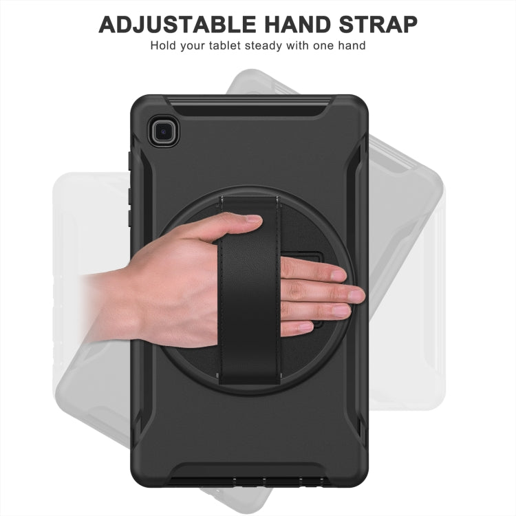 For Samsung Galaxy A7 Lite T220 / T225 360 Degree Rotation PC + TPU Protective Case with Holder & Hand-strap(Black) by bashfashion