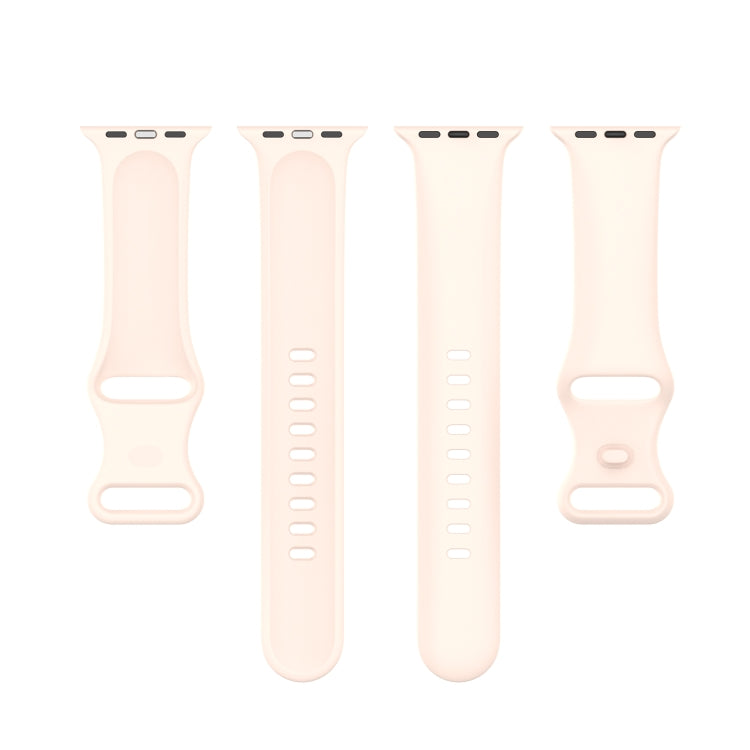 Large Size Silicone Watch Band For Apple Watch Ultra 49mm & Ultra 2 49mm / Series 9&8&7 45mm / SE 3&SE 2&6&SE&5&4 44mm / 3&2&1 42mm(Sand Pink) by bashfashion