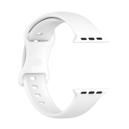 Large Size Silicone Watch Band For Apple Watch Ultra 49mm & Ultra 2 49mm / Series 9&8&7 45mm / SE 3&SE 2&6&SE&5&4 44mm / 3&2&1 42mm(White) by bashfashion