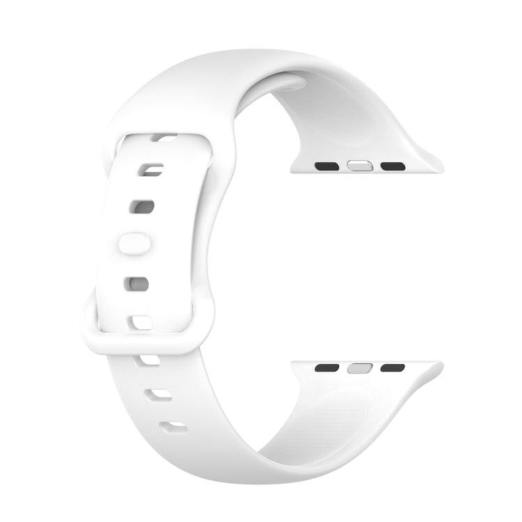 Large Size Silicone Watch Band For Apple Watch Ultra 49mm & Ultra 2 49mm / Series 9&8&7 45mm / SE 3&SE 2&6&SE&5&4 44mm / 3&2&1 42mm(White) by bashfashion