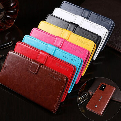 For ZTE Nubia Red Magic 6R idewei Crazy Horse Texture Horizontal Flip Leather Case with Holder & Card Slots & Wallet(Red) by idewei