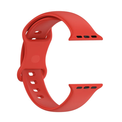 Small Size Silicone Watch Band For Apple Watch Ultra 49mm& Ultra 2 49mm / Series 9&8&7 45mm / SE 3&SE 2&6&SE&5&4 44mm / 3&2&1 42mm(Red) by bashfashion
