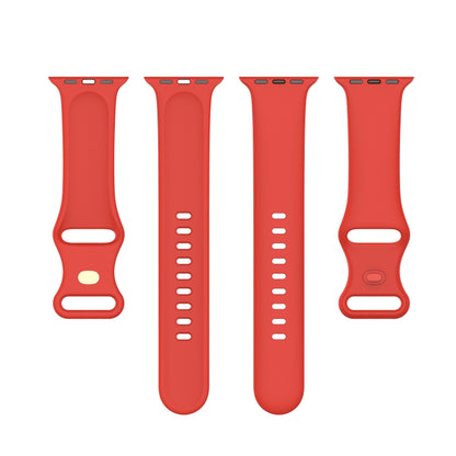Small Size Silicone Watch Band For Apple Watch Ultra 49mm& Ultra 2 49mm / Series 9&8&7 45mm / SE 3&SE 2&6&SE&5&4 44mm / 3&2&1 42mm(Red) by bashfashion